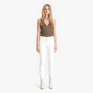 Mother | The Rascal Crop Fray Jeans Cream Puffs Off White Size 26